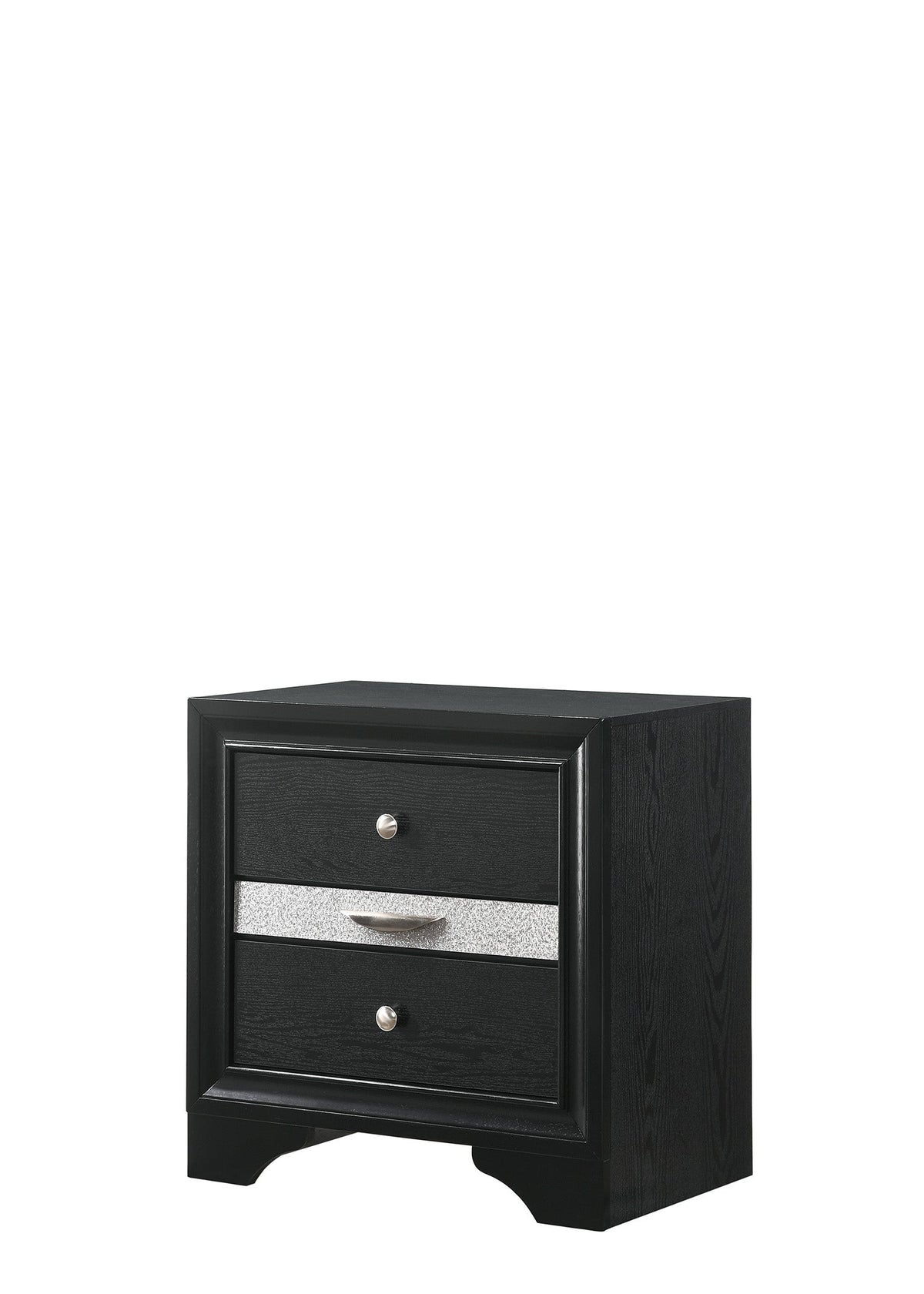 Regata Black/Silver Nightstand - MyWaynesHome #