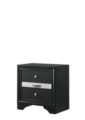 Regata Black/Silver Nightstand - MyWaynesHome #