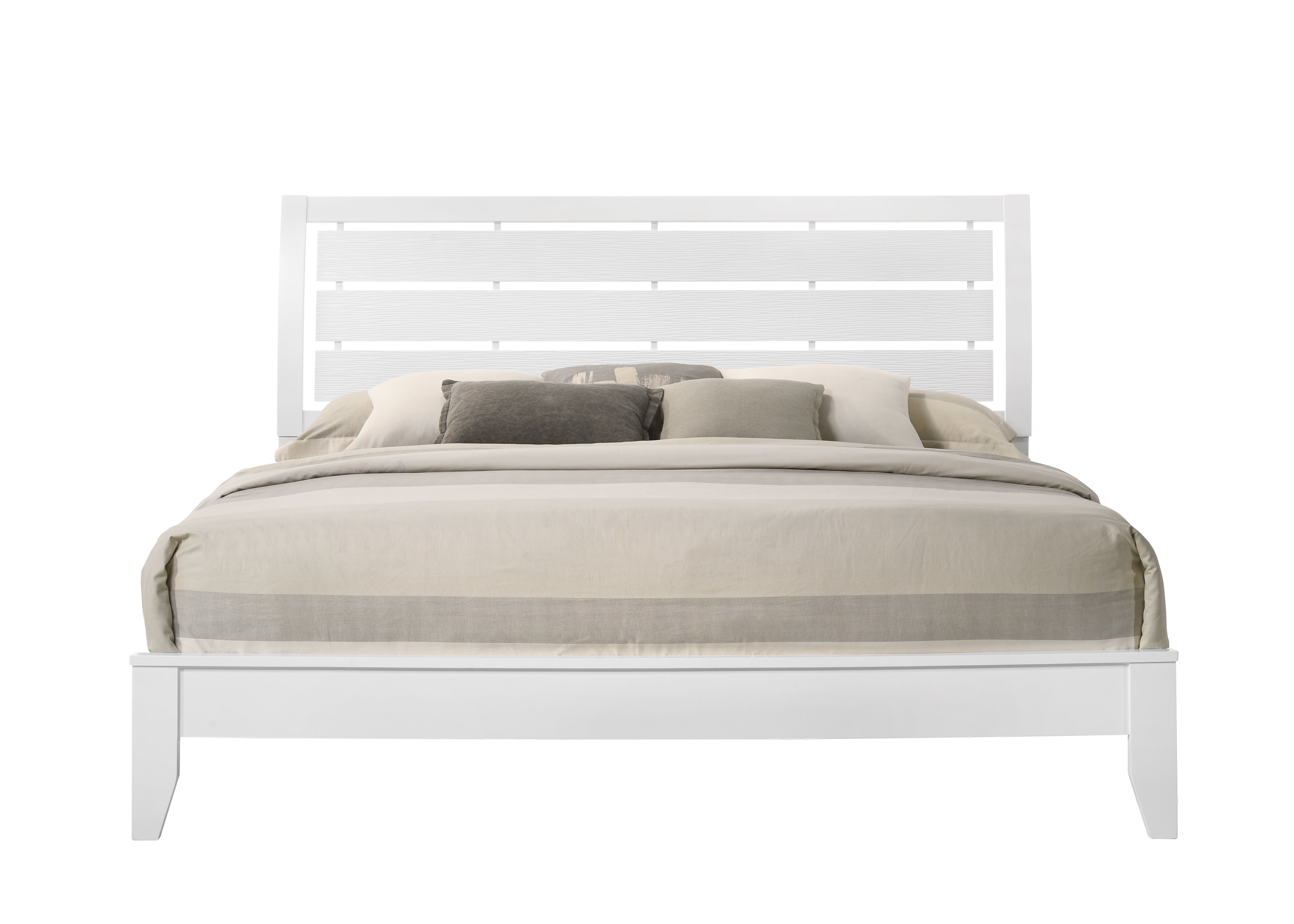 Evan White King Panel Bed - MyWaynesHome #
