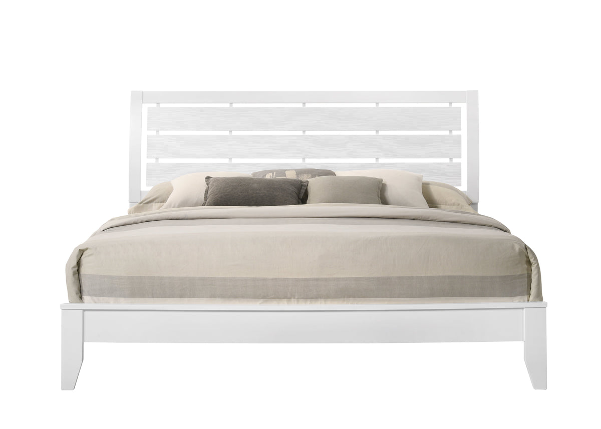 Evan White King Panel Bed - MyWaynesHome #