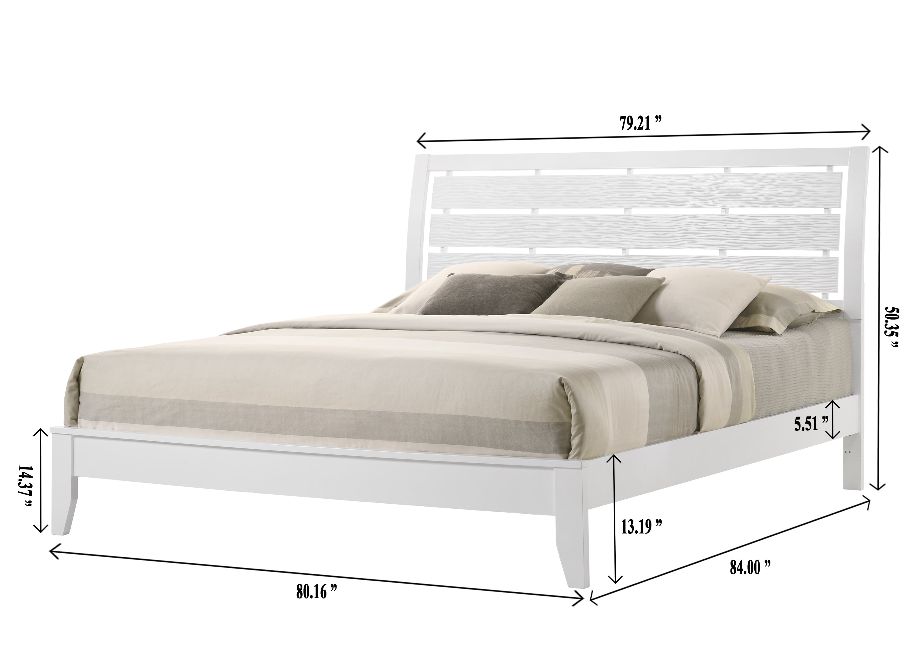 Evan White King Panel Bed - MyWaynesHome #