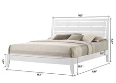 Evan White King Panel Bed - MyWaynesHome #