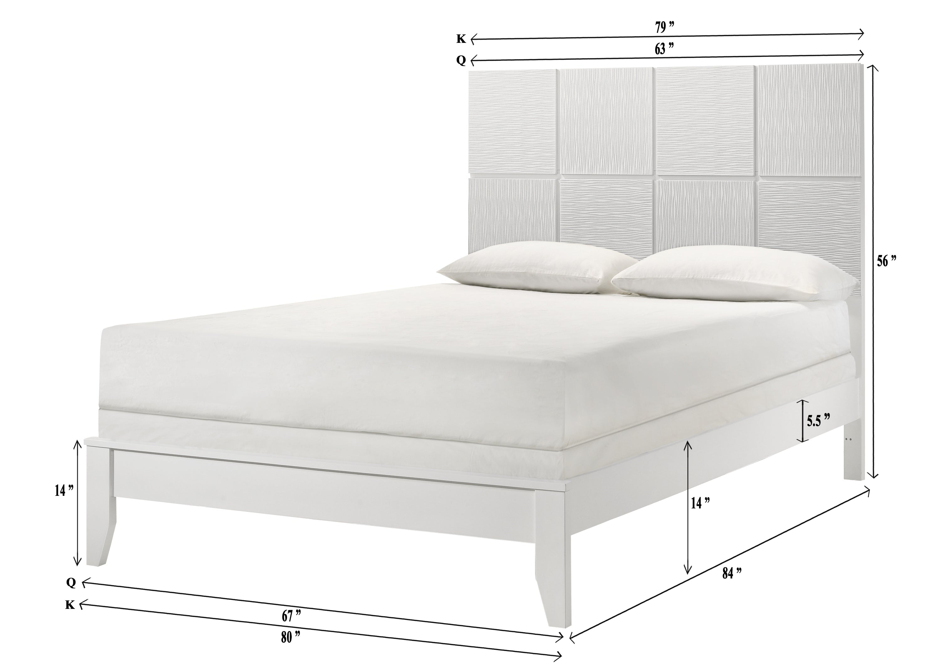 Denker White Panel Bedroom Set - MyWaynesHome #