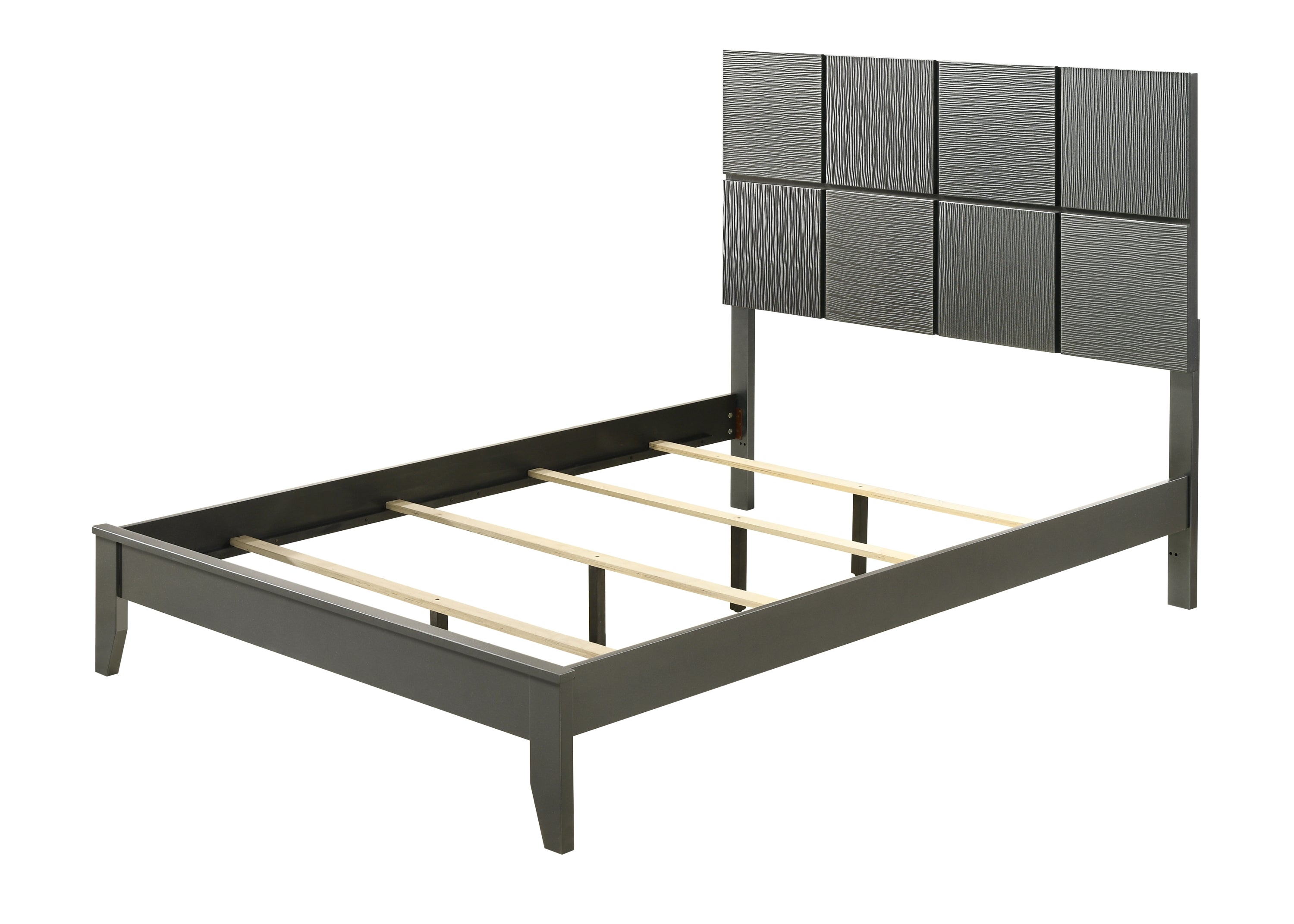 Denker Gunmetal Queen Panel Bed - MyWaynesHome #
