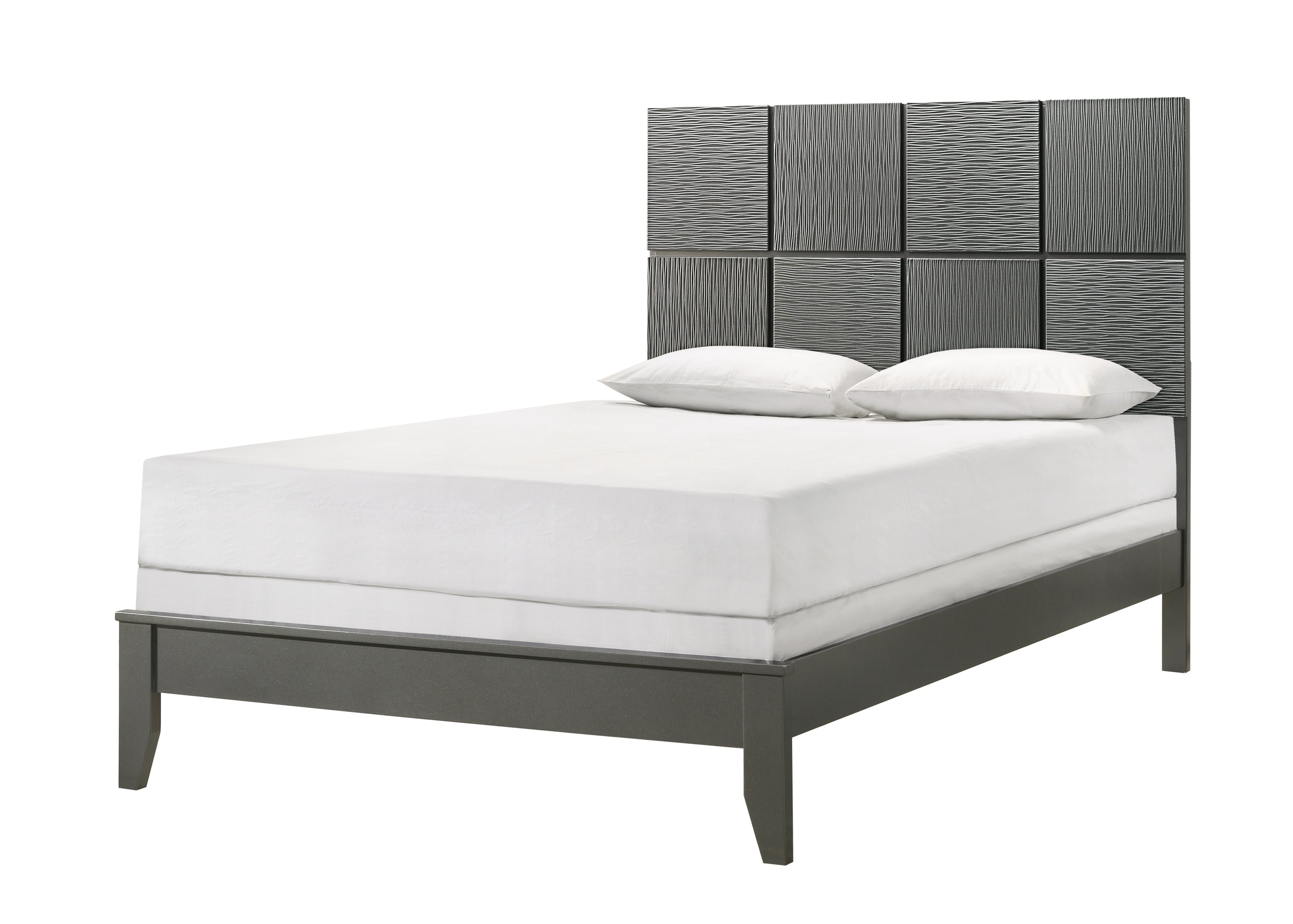Denker Gunmetal Queen Panel Bed - MyWaynesHome #