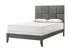 Denker Gunmetal Queen Panel Bed - MyWaynesHome #