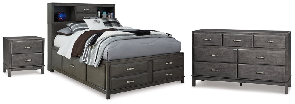 Caitbrook Full Storage Bed, Dresser and Nightstand