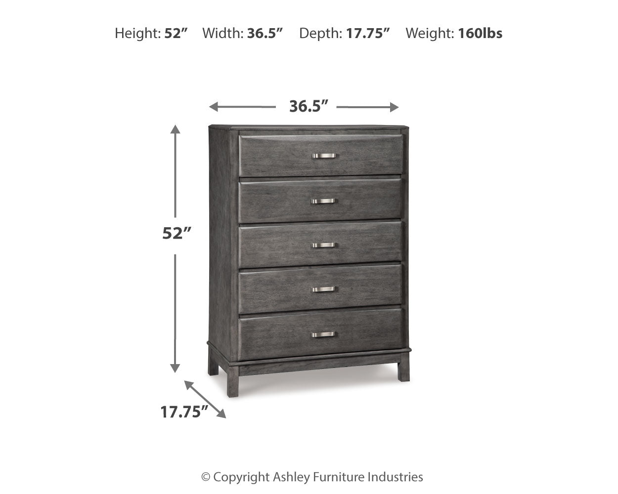 Caitbrook Queen Storage Bed, Dresser and Chest