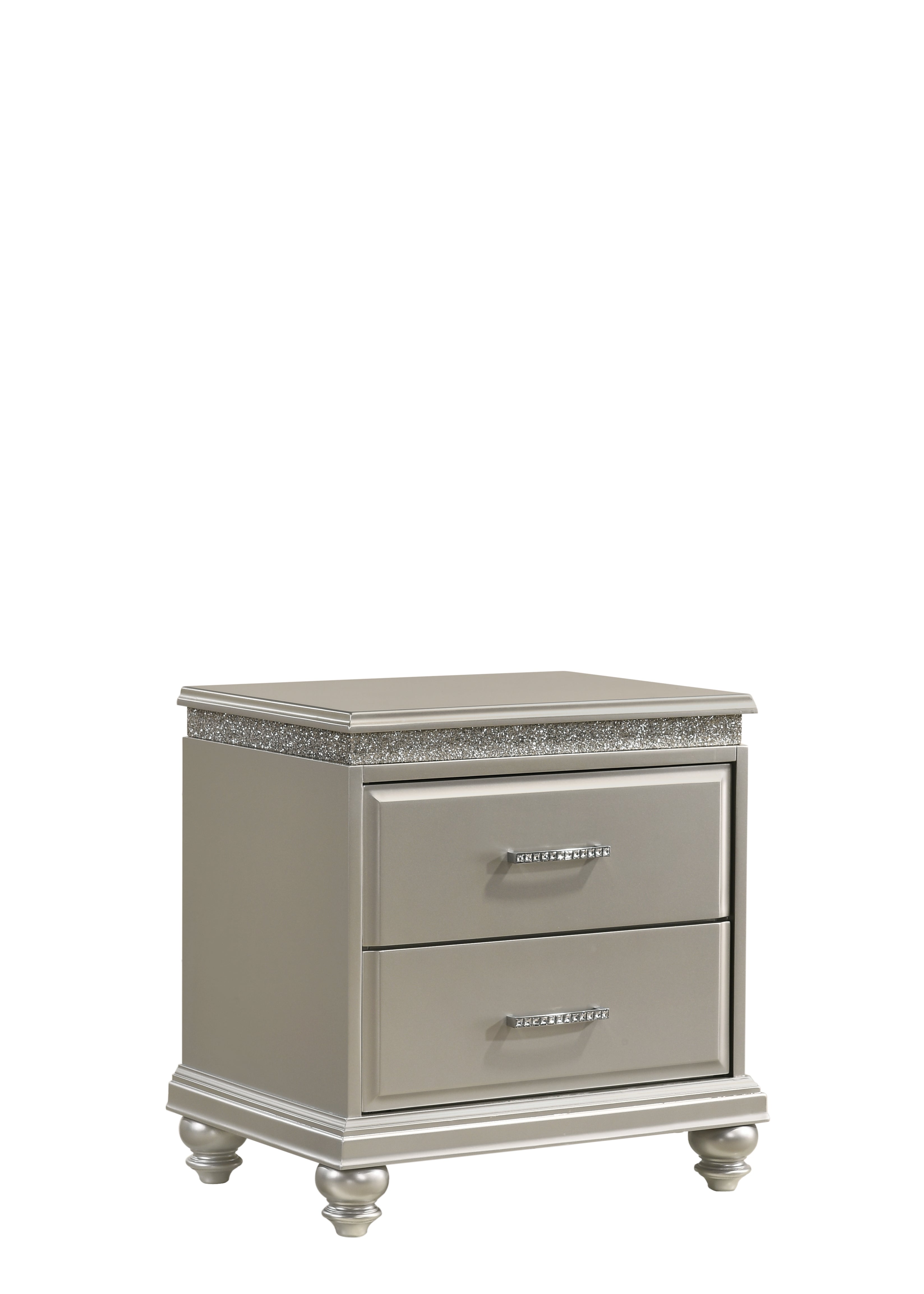 Valiant Champagne Silver Upholstered Panel Bedroom Set - MyWaynesHome #
