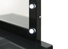 Morgan Black Makeup Vanity Set with Lighted Mirror - MyWaynesHome #