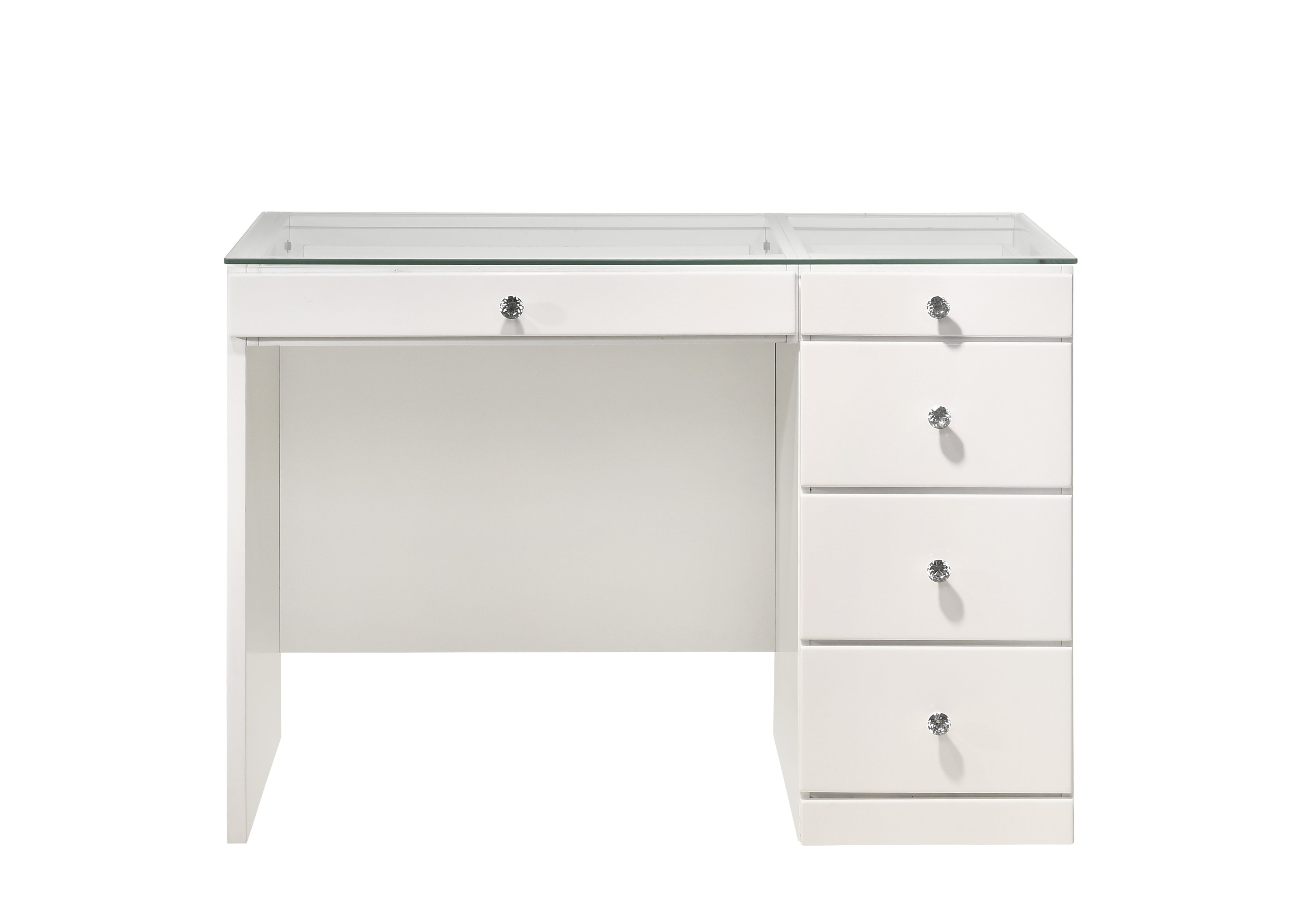 Morgan White Makeup Vanity Set with Lighted Mirror - MyWaynesHome #