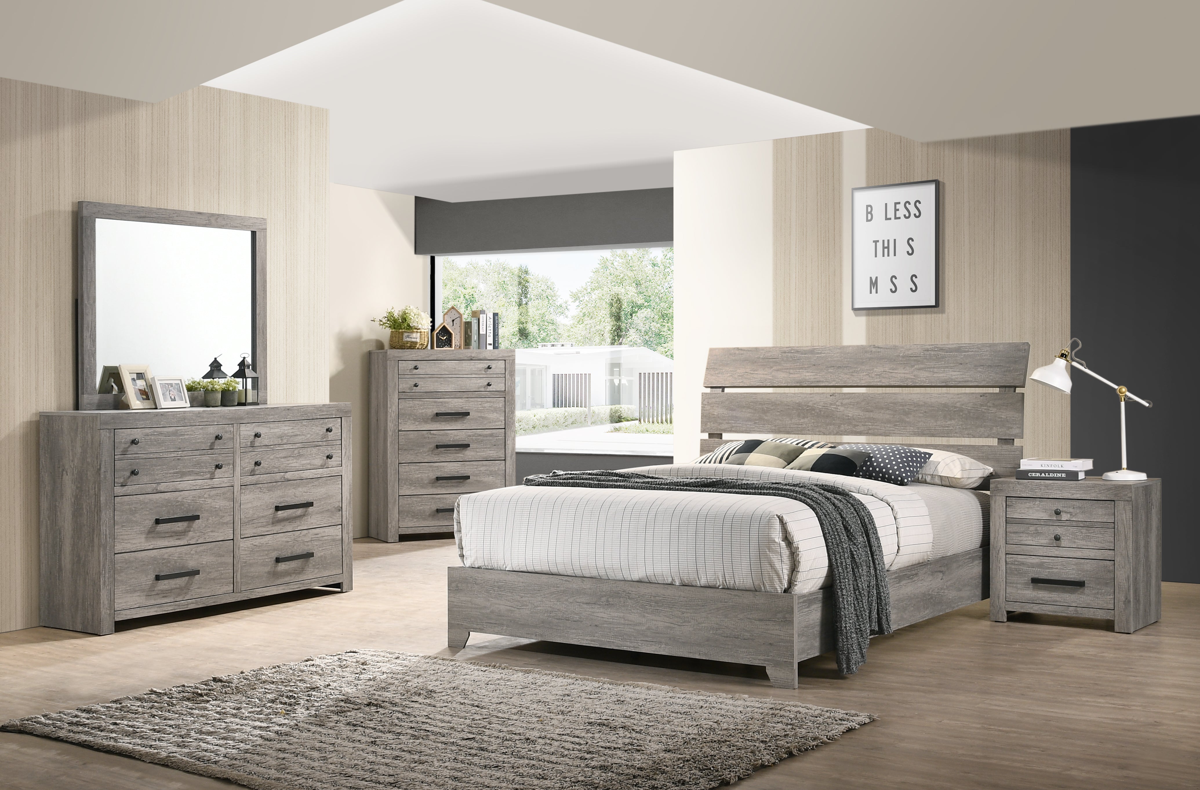 Tundra Gray King Platform Bed - MyWaynesHome #