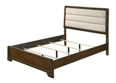 Coffield Brown King Upholstered Panel Bed - MyWaynesHome #