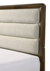 Coffield Brown King Upholstered Panel Bed - MyWaynesHome #