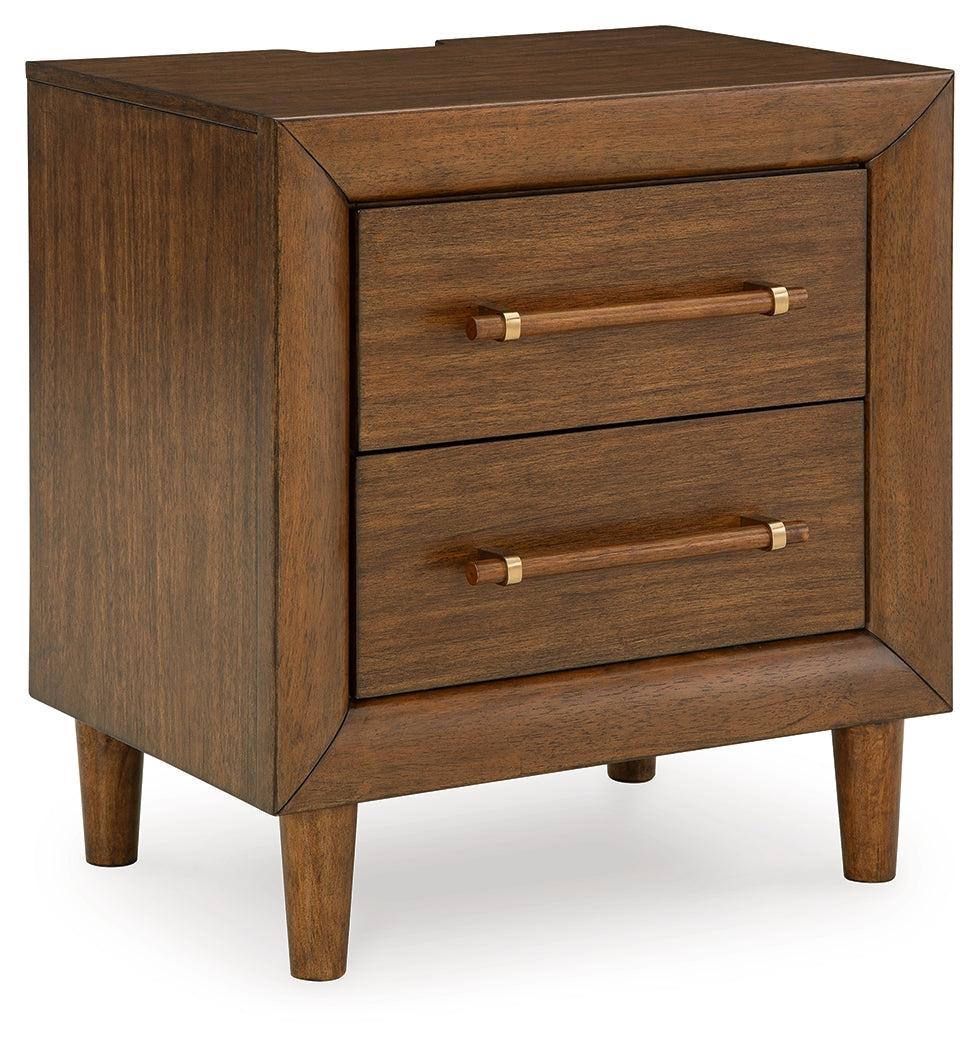 Lyncott King Upholstered Bed, Chest and Nightstand