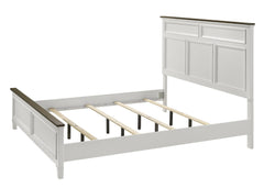 Everdeen White/Brown King Panel Bed - MyWaynesHome #