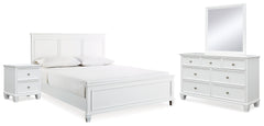 Fortman King Panel Bed, Dresser, Mirror and Nightstand
