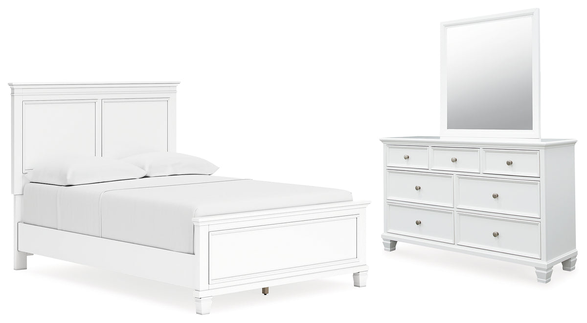 Fortman Full Panel Bed, Dresser and Mirror