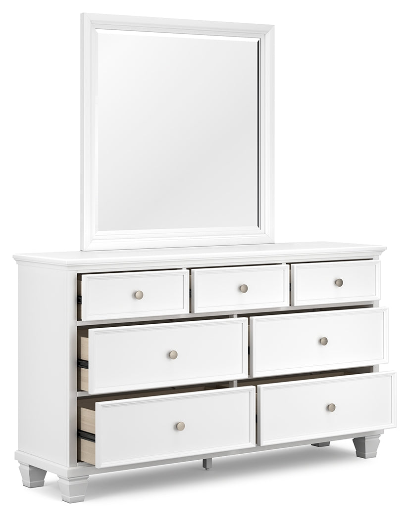 Fortman Queen Panel Bed, Dresser, Mirror and 2 Nightstands