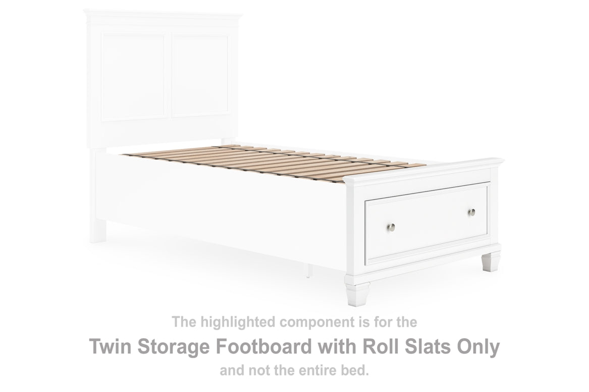 Fortman Twin Storage Footboard with Roll Slats