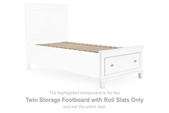 Fortman Twin Storage Footboard with Roll Slats