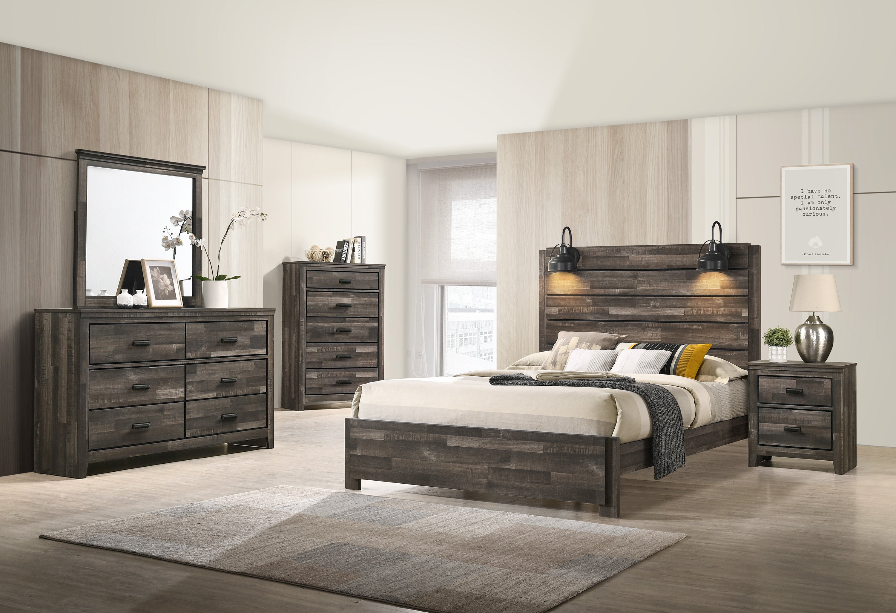 Carter Brown Queen Platform Bed - MyWaynesHome #