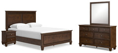 Danabrin Queen Panel Bed, Dresser, Mirror and Nightstand