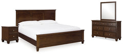 Danabrin King Panel Bed, Dresser, Mirror and Nightstand