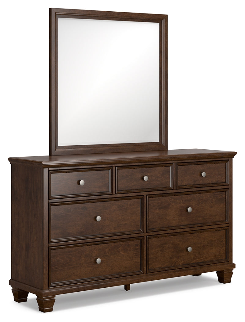 Danabrin California King Panel Bed, Dresser and Mirror