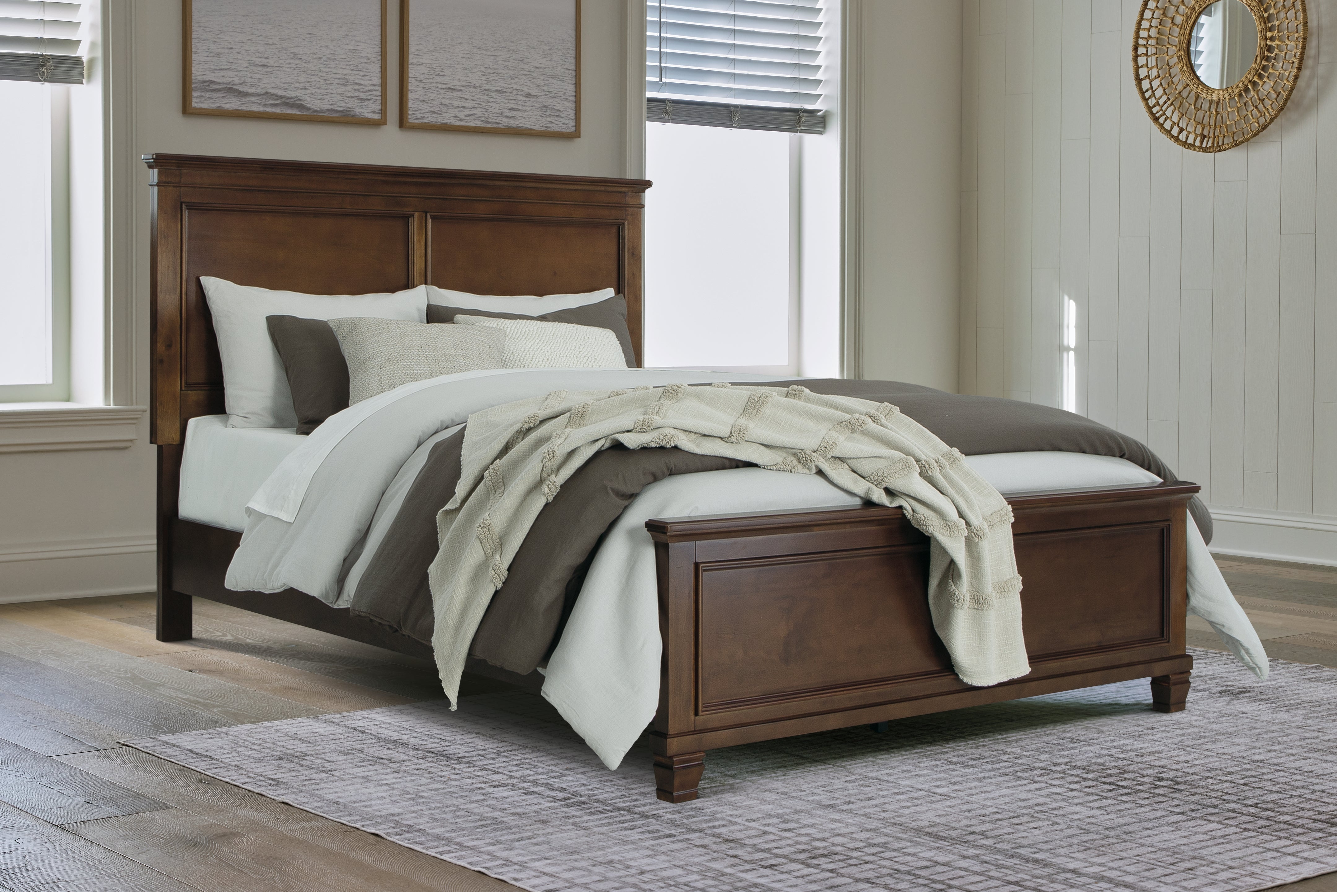 Danabrin Queen Panel Bed, Dresser, Mirror and Nightstand