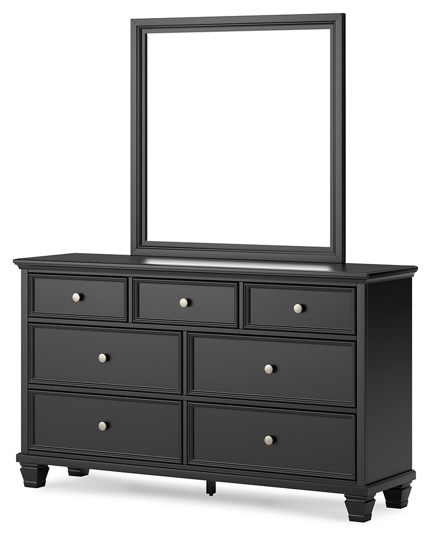 Lanolee Queen Panel Bed, Dresser, Mirror and Nightstand