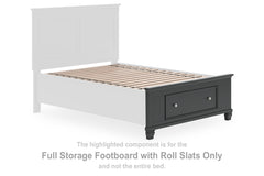Lanolee Full Storage Footboard with Roll Slats