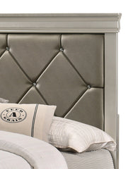 Amalia Champagne Silver Queen Panel Bed - MyWaynesHome #