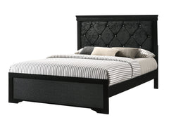 Amalia Black Upholstered Panel Bedroom Set - MyWaynesHome #