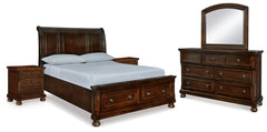 Porter Queen Storage Bed, Dresser, Mirror and 2 Nightstands