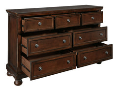 Porter Rustic Brown Footboard Storage Sleigh Platform Bedroom Set - MyWaynesHome #