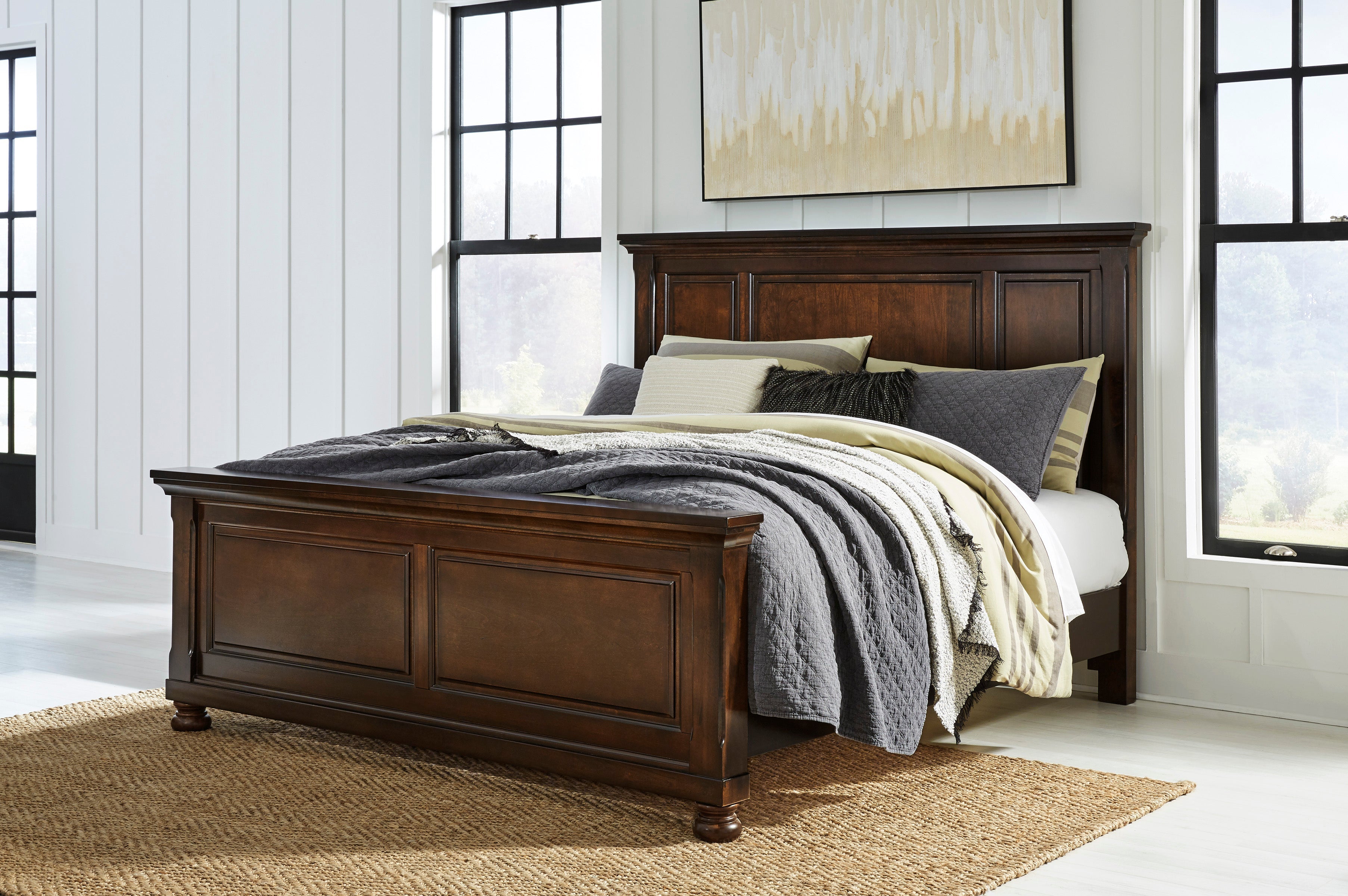 Porter Rustic Brown Panel Bedroom Set - MyWaynesHome #