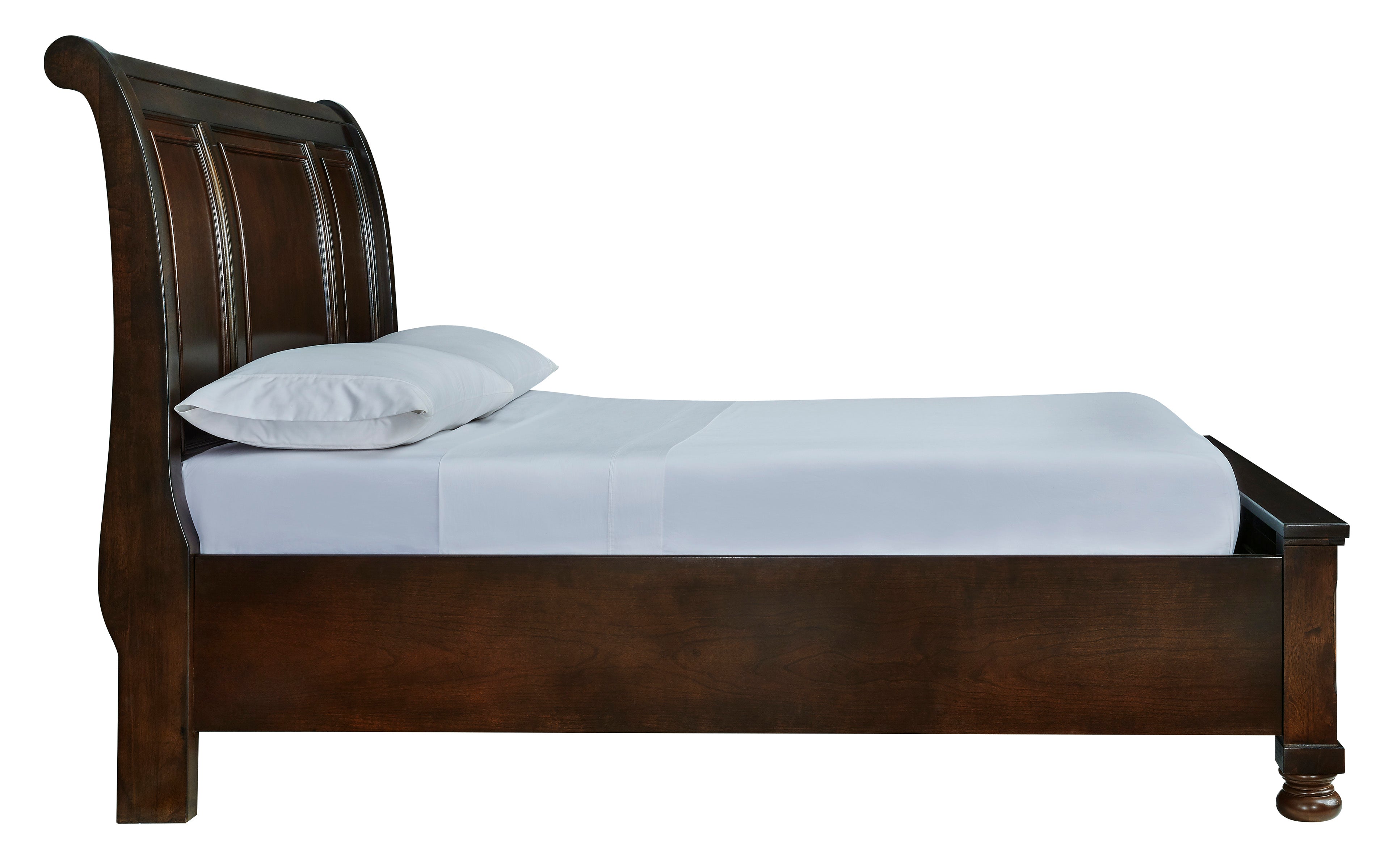 Porter Rustic Brown Footboard Storage Sleigh Platform Bedroom Set - MyWaynesHome #