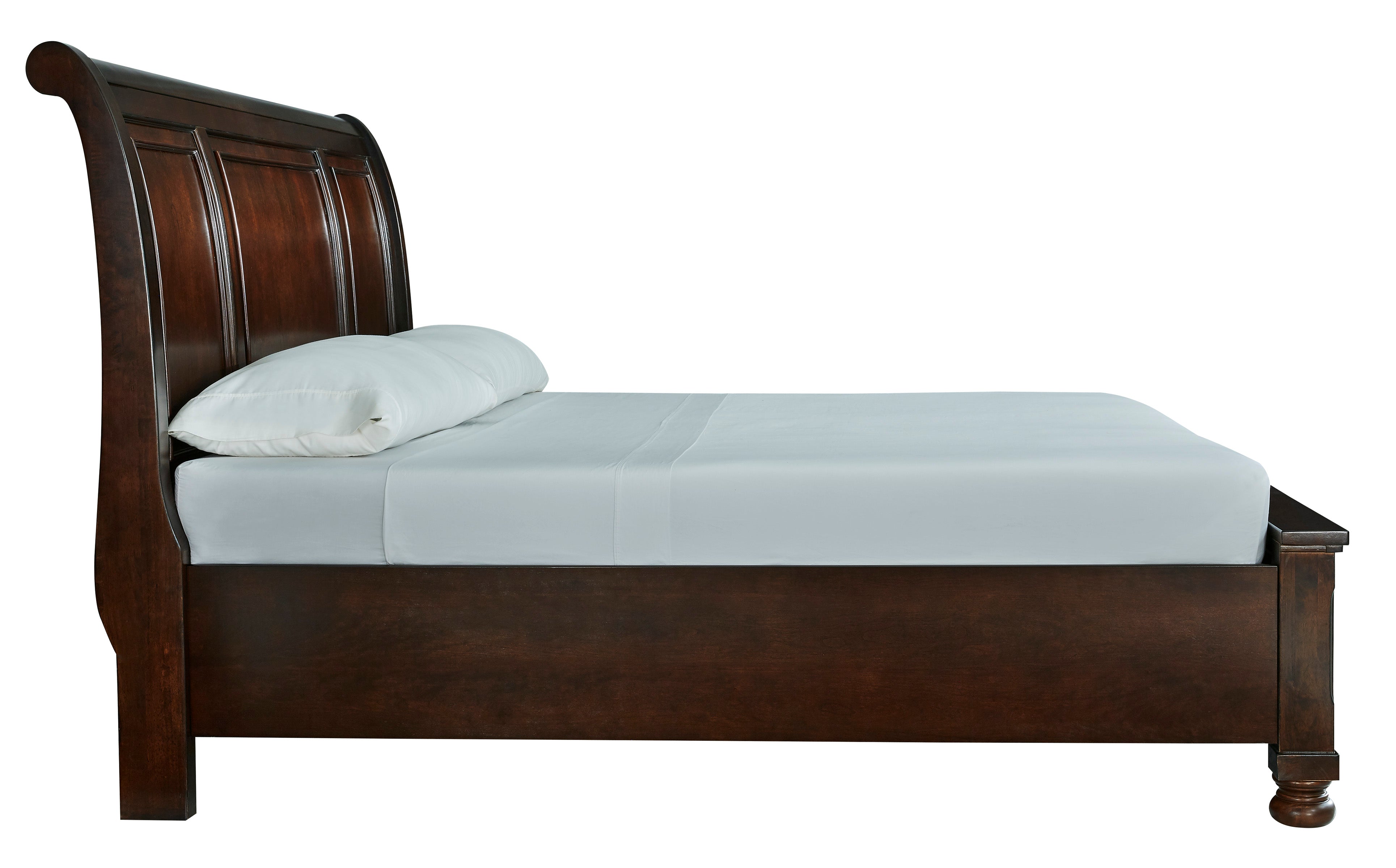 Porter Rustic Brown Footboard Storage Sleigh Platform Bedroom Set - MyWaynesHome #