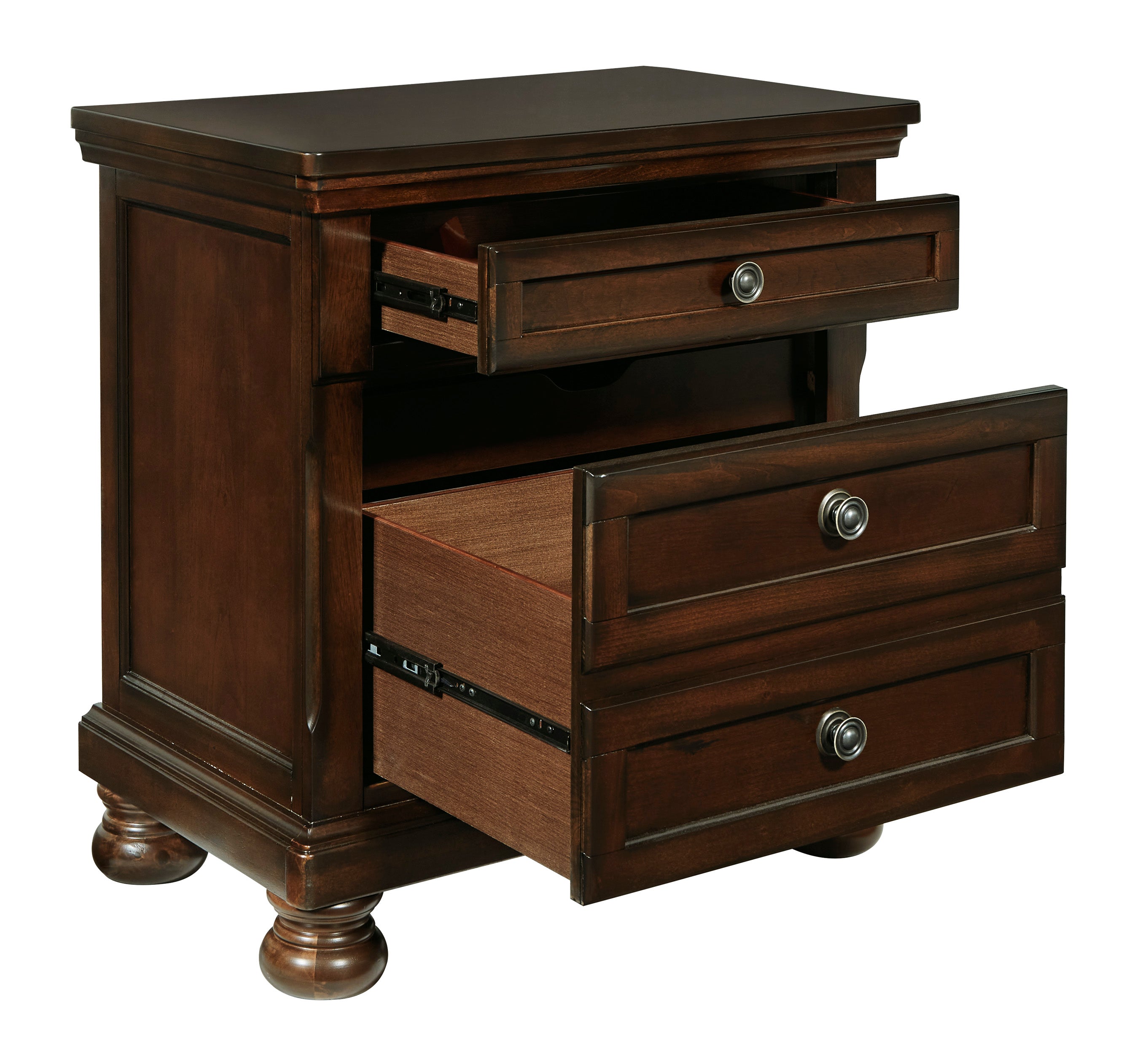 Porter Rustic Brown Footboard Storage Sleigh Platform Bedroom Set - MyWaynesHome #