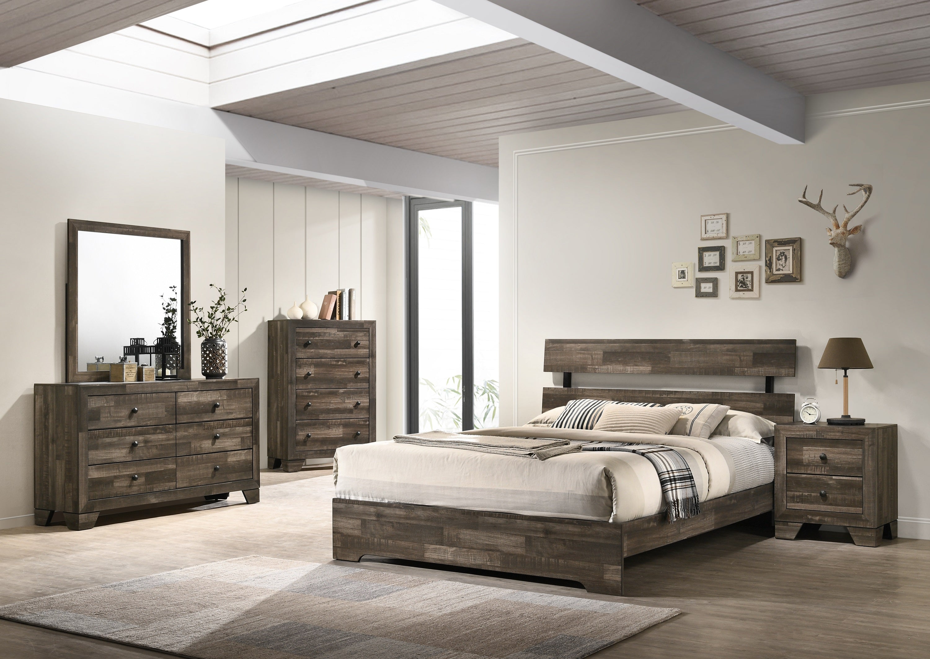 Atticus Brown Full Platform Bed - MyWaynesHome #