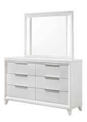 Cressida White Upholstered LED Panel Bedroom Set - MyWaynesHome #