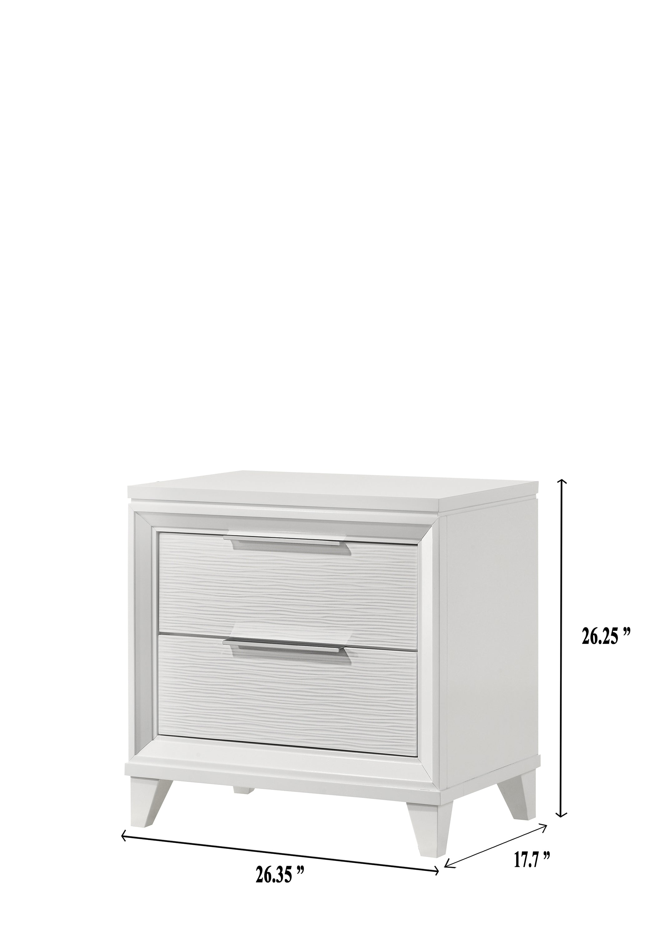 Cressida White Upholstered LED Panel Bedroom Set - MyWaynesHome #