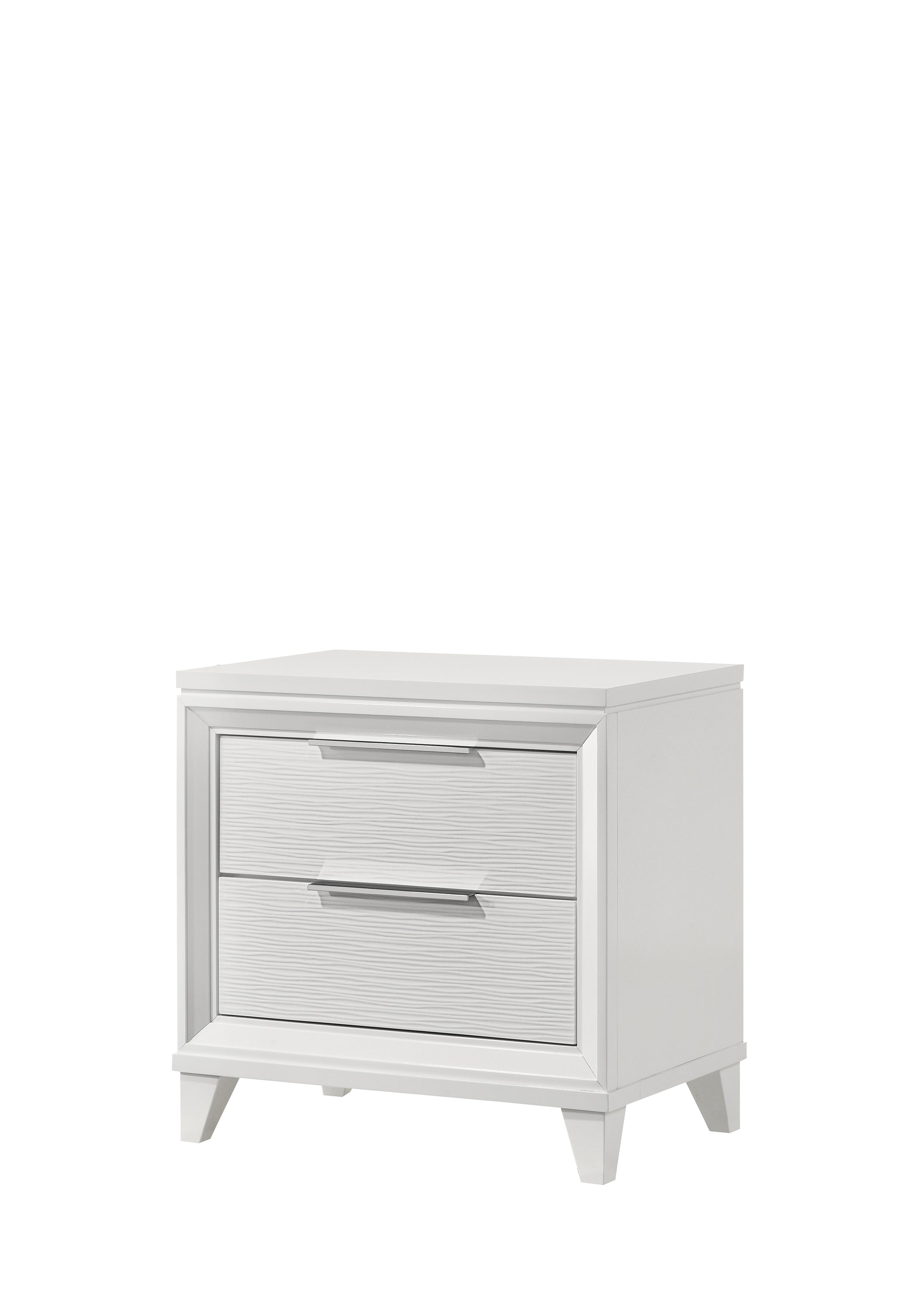 Cressida White Upholstered LED Panel Bedroom Set - MyWaynesHome #