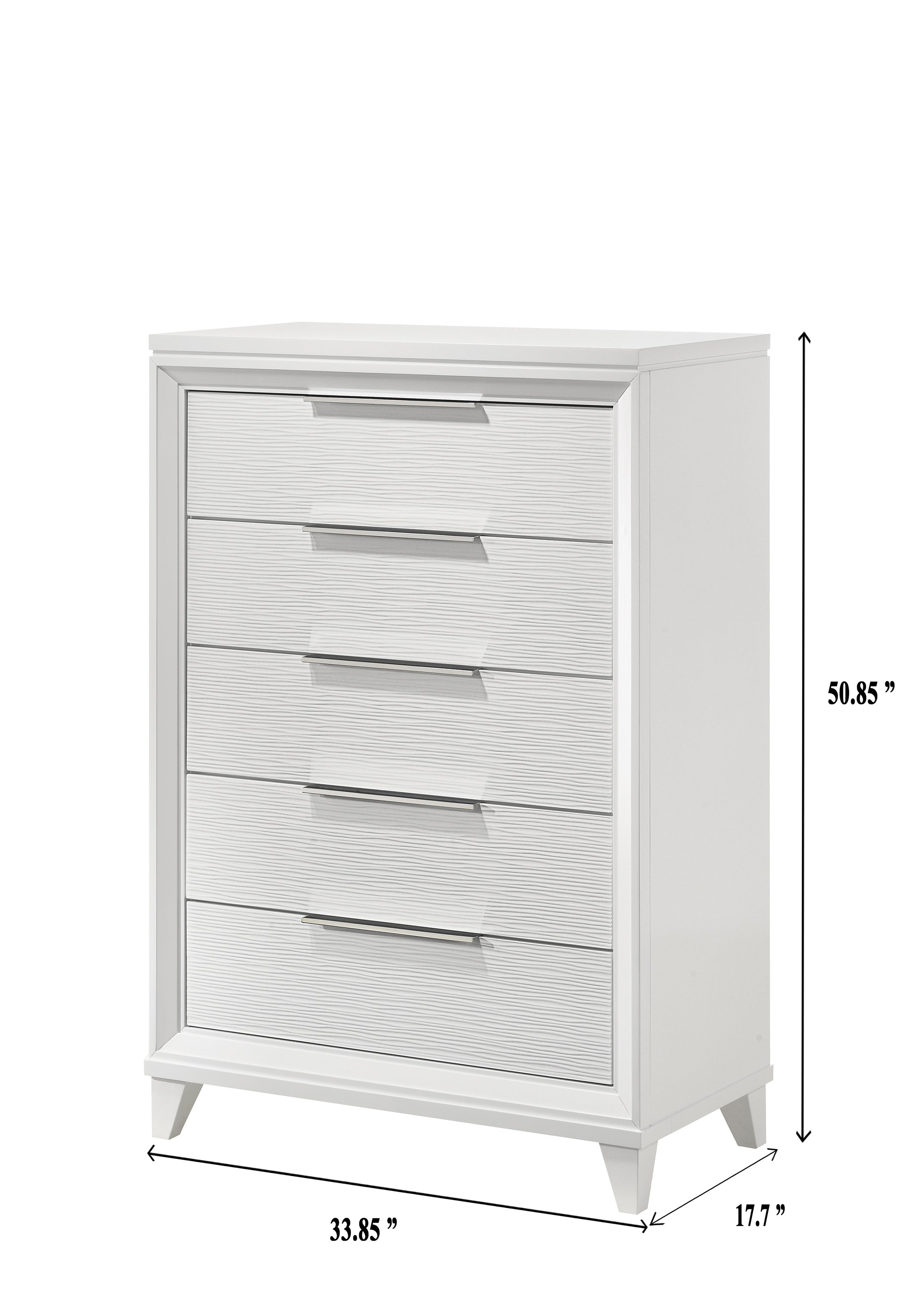 Cressida White Upholstered LED Panel Bedroom Set - MyWaynesHome #
