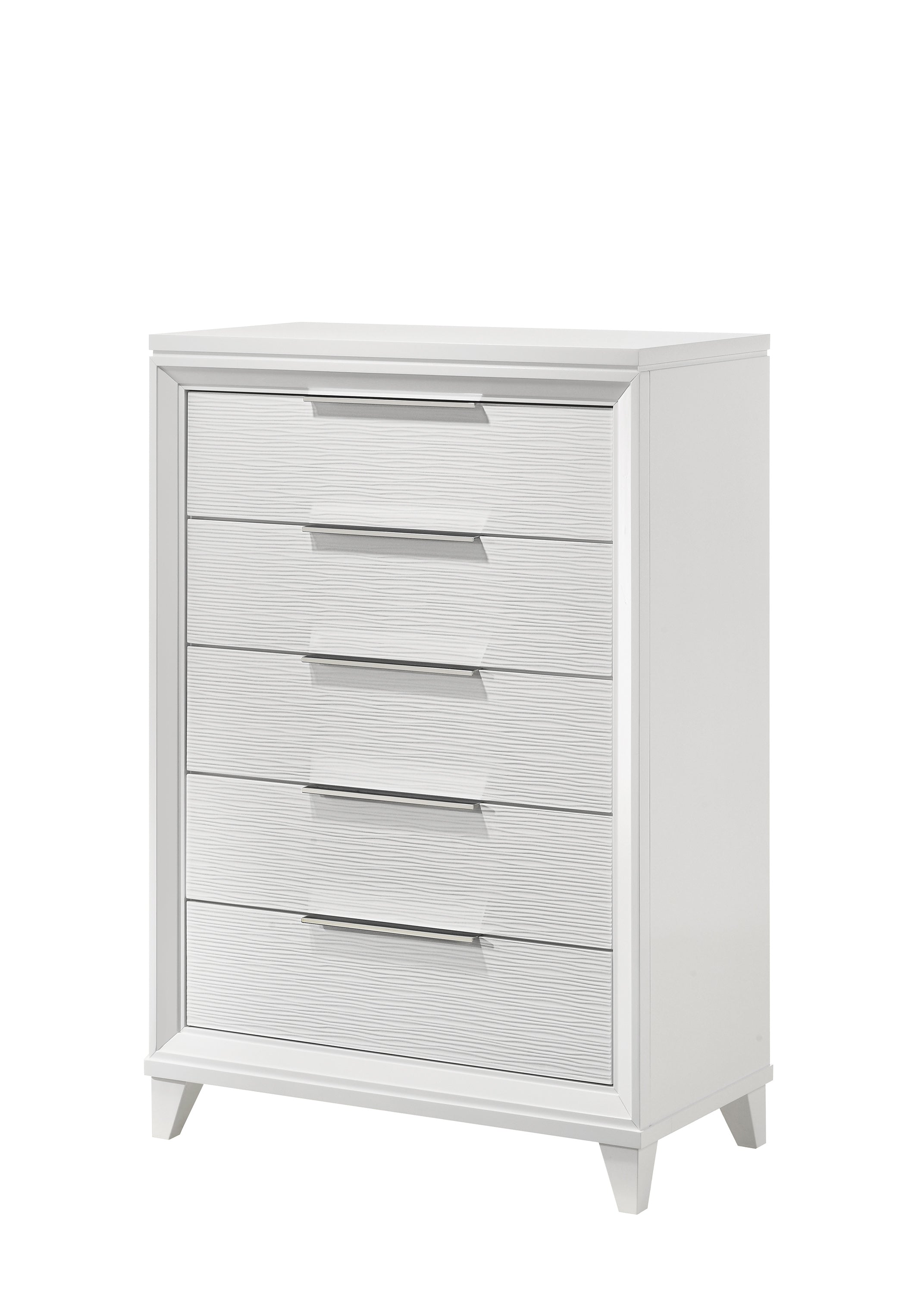 Cressida White Upholstered LED Panel Bedroom Set - MyWaynesHome #