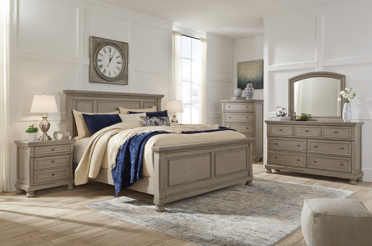 Lettner Light Gray Panel Bedroom Set - MyWaynesHome #