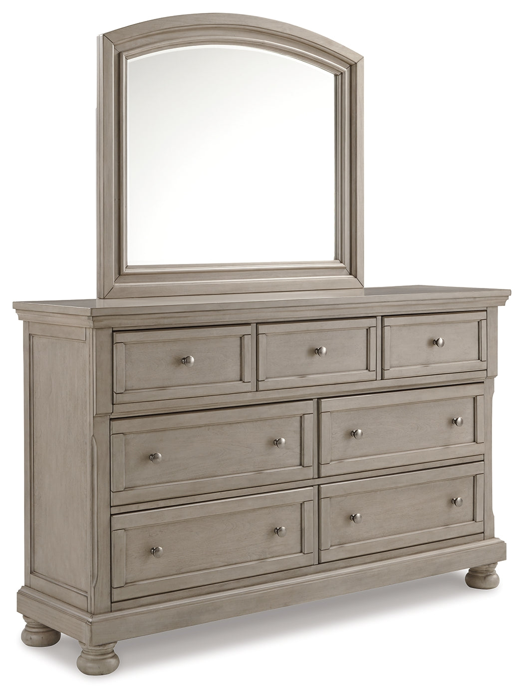 Lettner King Panel Bed, Dresser, Mirror, Chest and 2 Nightstands