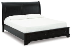 Chylanta California King Sleigh Storage Bed