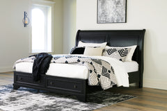 Chylanta California King Sleigh Storage Bed